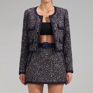 Self-Portrait Black Tweed Ensemble